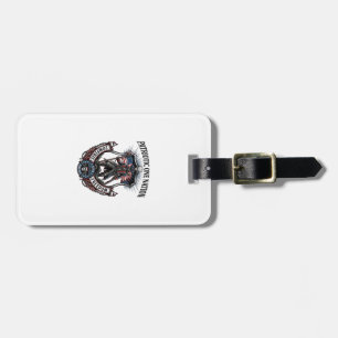 Patriotic Mad Road 1776 Warrior Zombie Apocalypse Luggage Tag