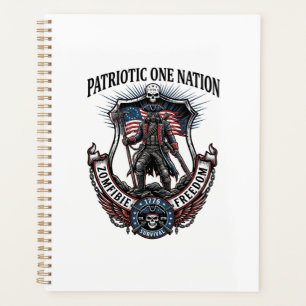 Patriotic Mad Road 1776 Warrior Zombie Apocalypse  Planner