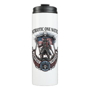Patriotic Mad Road 1776 Warrior Zombie Apocalypse Thermal Tumbler