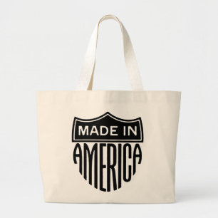 Patriotic Made In America Totebag Large Tote Bag