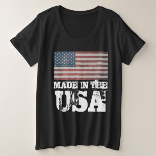 PATRIOTIC MADE IN THE USA PLUS SIZE WOMENS T-Shirt