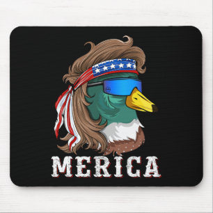 Patriotic Mallard Duck Hunting American Waterfowl Mouse Pad