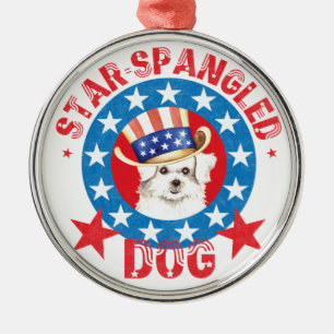 Patriotic Maltese Metal Tree Decoration