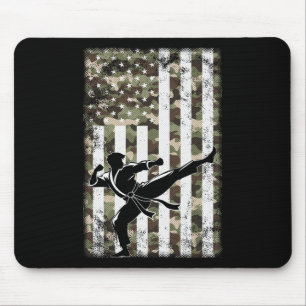 Patriotic Martial Art Camo Usa Flag 4th Of July Do Mouse Pad