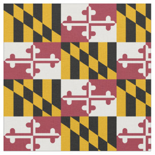 Patriotic Maryland  Flag Fabric