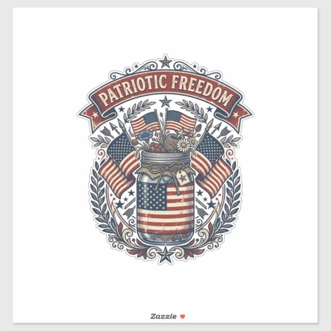 Patriotic Mason Jar Country Life (Sheet)