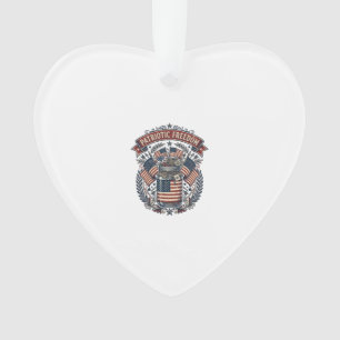 Patriotic Mason Jar Country Life Ornament