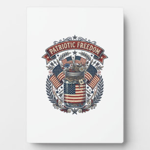 Patriotic Mason Jar Country Life Plaque