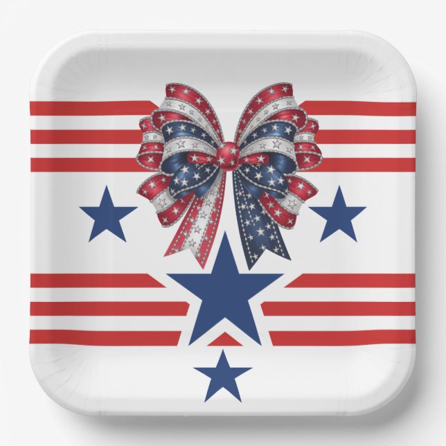 Patriotic Matching Paper Plate (Front)