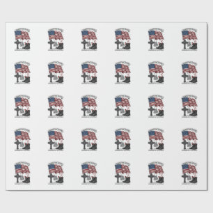 Patriotic Memorial Cross Boots Poppy Flag Shirt_1 Wrapping Paper
