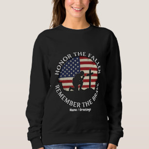 Patriotic Memorial Day Honour The Fallen Kneeling Sweatshirt