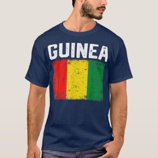 Patriotic Men Women Kid Guinea Flag Distressed  T-Shirt