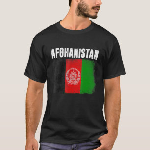 Patriotic Men Women Kids Distressed Afghanistan Fl T-Shirt