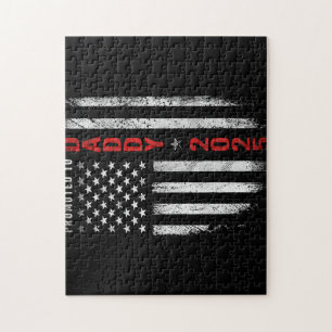 Patriotic Mens Promoted To Daddy Est 2025 First Ti Jigsaw Puzzle