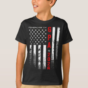 Patriotic Mens Promoted To G Pa Est 2026 First Tim T-Shirt