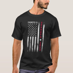 Patriotic Mens Promoted To Grandpa Est 2023 First T-Shirt