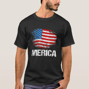 Patriotic Merica Us American Flag Sunglusses 4th O T-Shirt