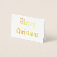 Patriotic Merry Christmas Calligraphy Gold