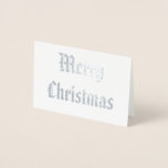 Patriotic Merry Christmas Calligraphy Silver Foil Card<br><div class="desc">Patriotic Merry Christmas Calligraphy Silver Foil Card.</div>