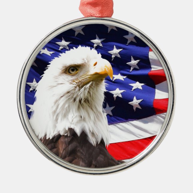 Patriotic Metal Tree Decoration (Front)