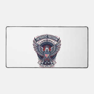 Patriotic Metal Wings Patriot Music Rock Metal Pat Desk Mat