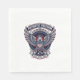 Patriotic Metal Wings Patriot Music Rock Metal Pat Napkin