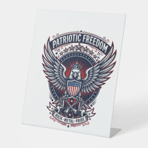 Patriotic Metal Wings Patriot Music Rock Metal Pat Pedestal Sign