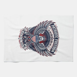 Patriotic Metal Wings Patriot Music Rock Metal Pat Tea Towel