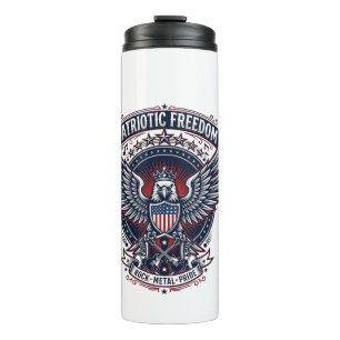 Patriotic Metal Wings Patriot Music Rock Metal Pat Thermal Tumbler