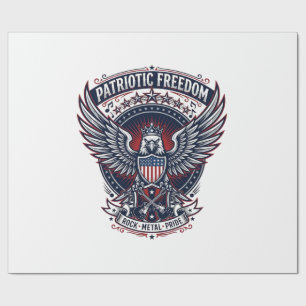 Patriotic Metal Wings Patriot Music Rock Metal Pat Wrapping Paper