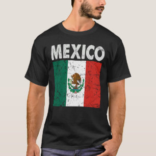 Patriotic Mexican Flag Pride Vintage Distressed T-Shirt