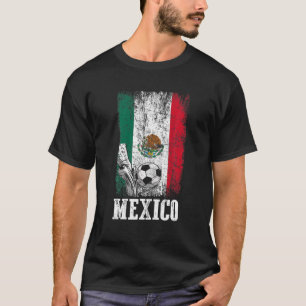 Patriotic Mexican Soccer Player Mexico Flag Socc T-Shirt