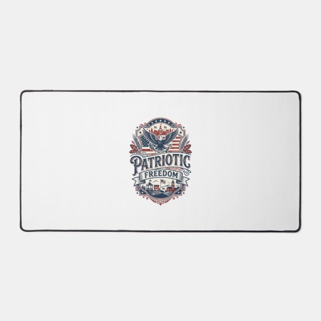 Patriotic Midwest Small Town Pride Vector Graphic  Desk Mat (Front)