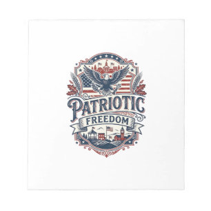 Patriotic Midwest Small Town Pride Vector Graphic  Notepad