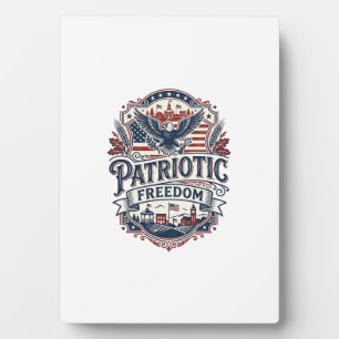 Patriotic Midwest Small Town Pride Vector Graphic  Plaque