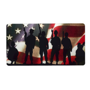 Patriotic Military Soldier Silhouettes