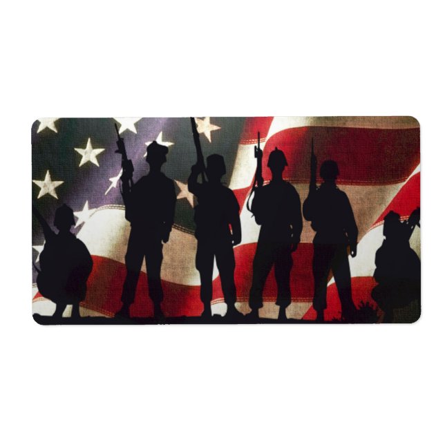 Patriotic Military Soldier Silhouettes (Front)