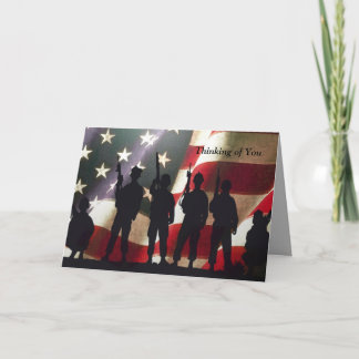 Patriotic Military Soldier Thinking of You Custom Card