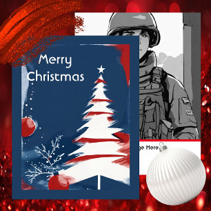 Patriotic Military USA Christmas Card
