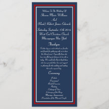 Patriotic Military Wedding Programs
