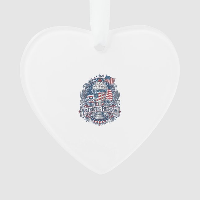 Patriotic Milkshake Americana Ornament (Front)