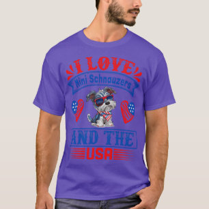 Patriotic Miniature Schnauzer Dog 2 T-Shirt