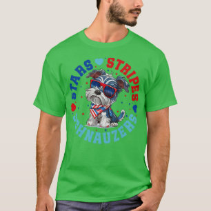 Patriotic Miniature Schnauzer Dog For 4th Of July T-Shirt