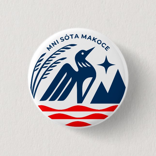 Patriotic Minnesota State Seal 3 Cm Round Badge (Front)