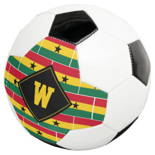 Patriotic Monogram GHANA FLAG Soccer Ball