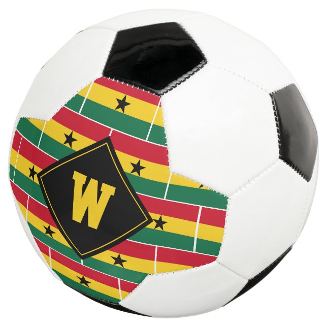Patriotic Monogram GHANA FLAG Soccer Ball (Three Quarter)