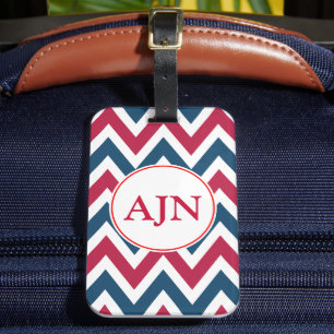 Patriotic Monogram Luggage Tag