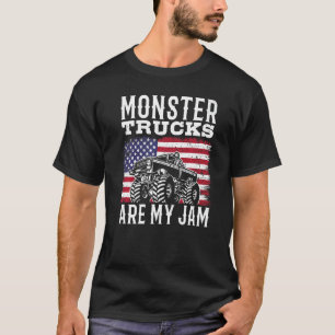 Patriotic Monster Truck Are My Jam Truck american T-Shirt
