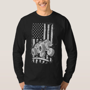 Patriotic Monster Truck Driver Rider Lover America T-Shirt
