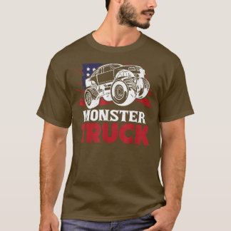 Patriotic Monster Truck with America T-Shirt